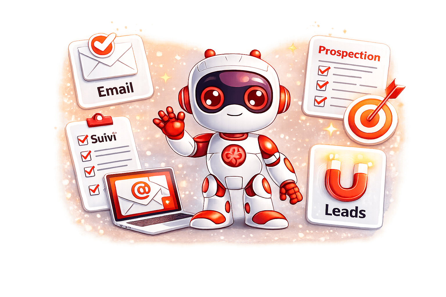 Mascotte Agent Prospection Vendeurs